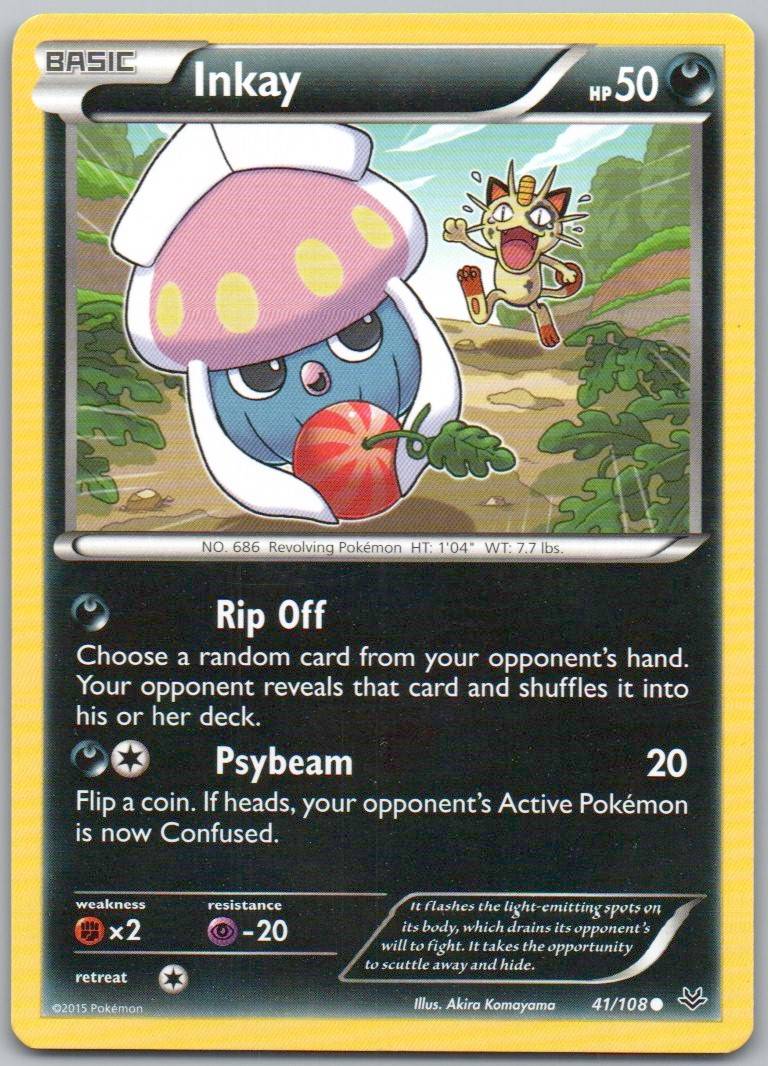 Inkay 041 Normal Darkness Card - Roaring Skies