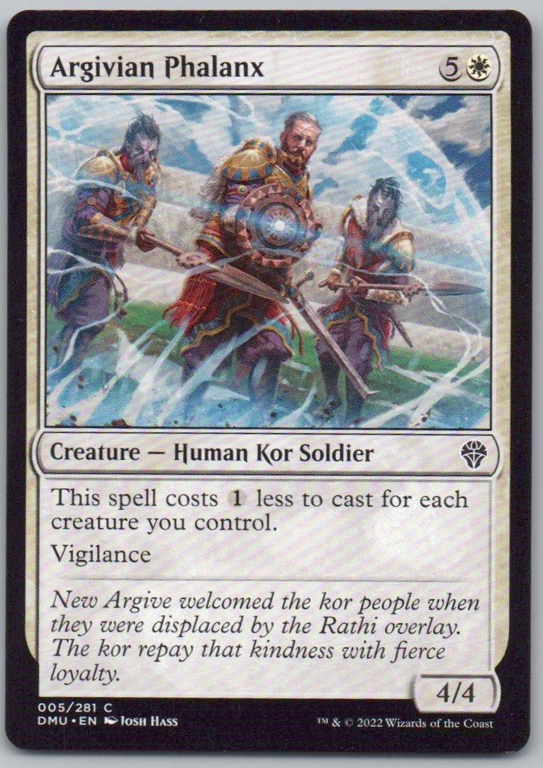 Argivian Phalanx 5 Normal Creature Card - Dominaria United
