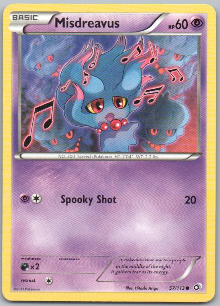 Misdreavus 057 Normal Pokemon Card - Legendary Treasures