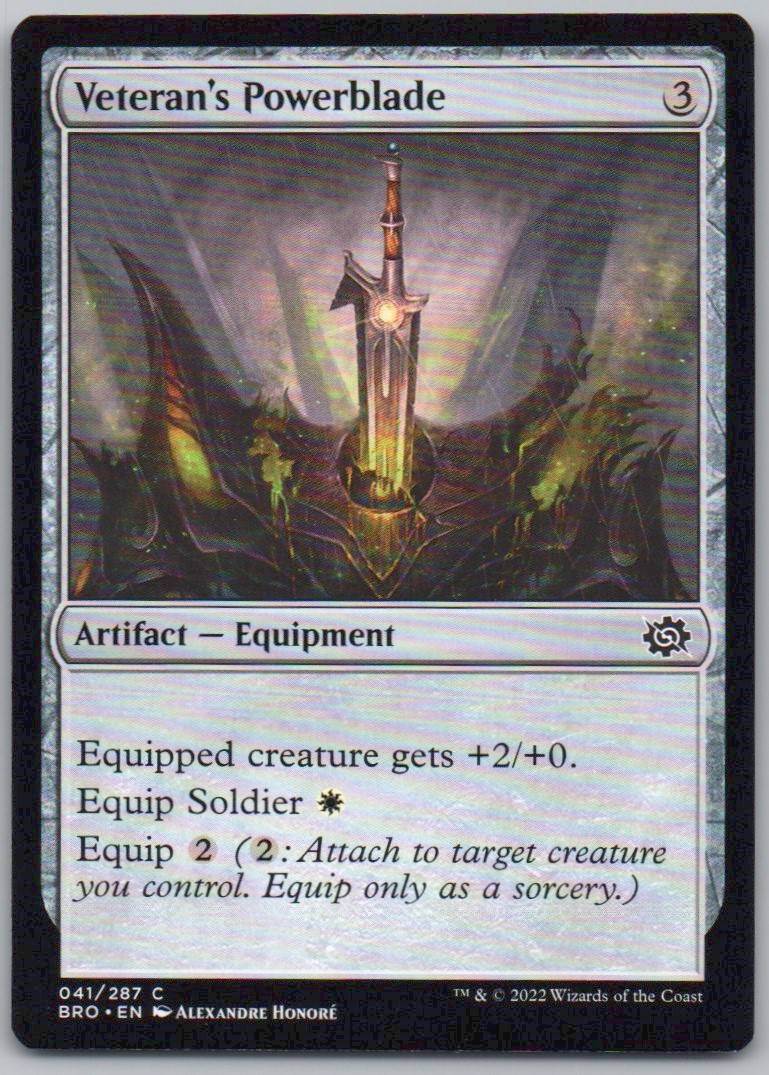 Veteran's Powerblade 41 Normal Artifact Card - The Brothers' War