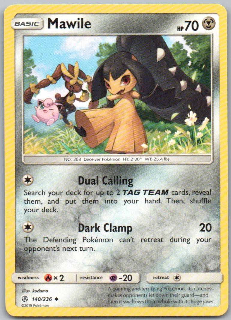 Mawile 140 Normal Metal Card - Cosmic Eclipse