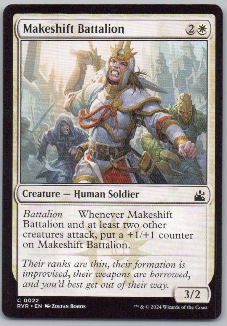 Makeshift Battalion 22 Normal Creature Card - Ravnica Remastered