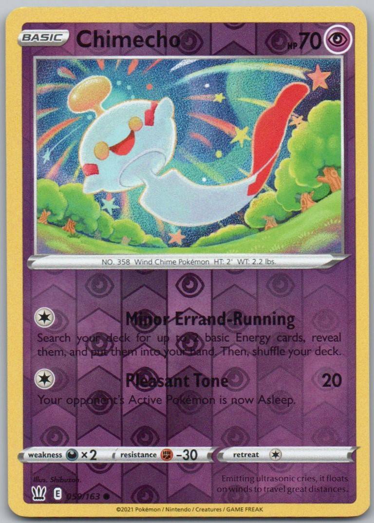 Chimecho 059 Reverse Holo Psychic Card - Battle Styles