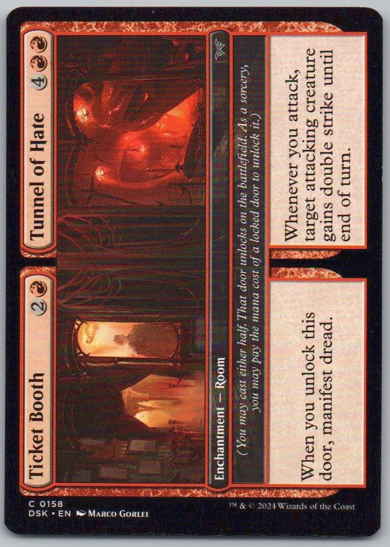 Ticket Booth // Tunnel of Hate 158 Normal Enchantment Card - Duskmourn: House of Horror