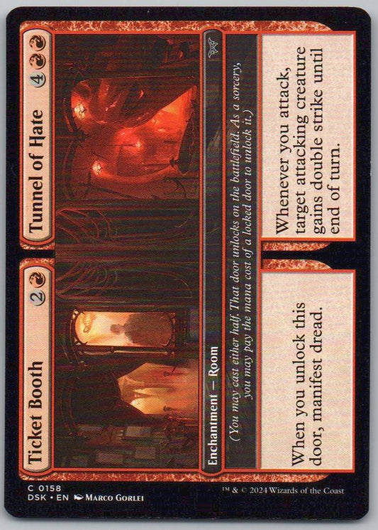 Ticket Booth // Tunnel of Hate 158 Normal Enchantment Card - Duskmourn: House of Horror