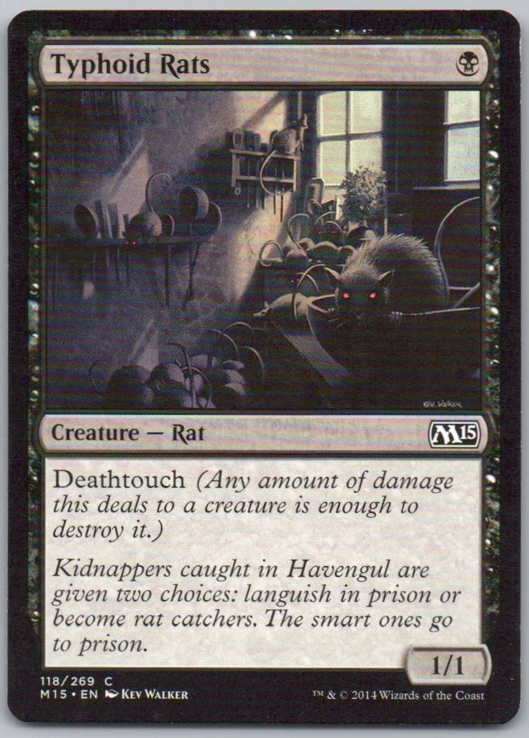 Typhoid Rats 118 Normal Creature Card - Magic 2015