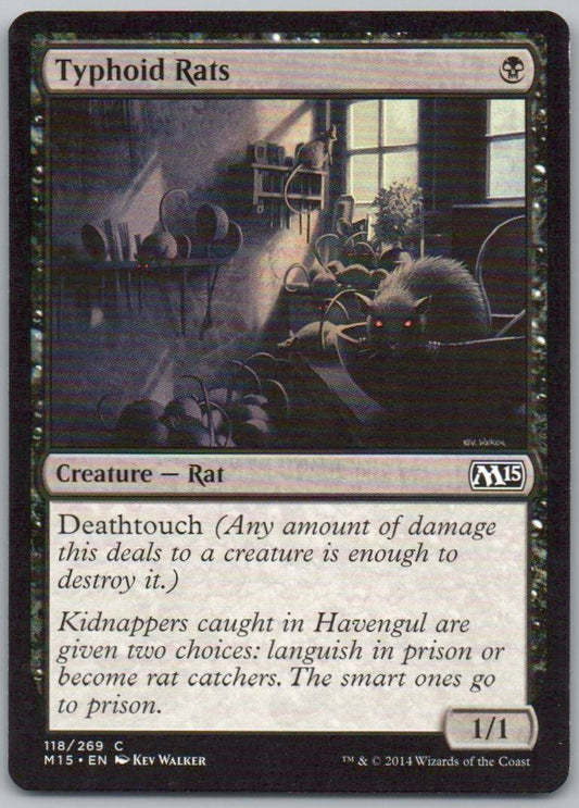 Typhoid Rats 118 Normal Creature Card - Magic 2015