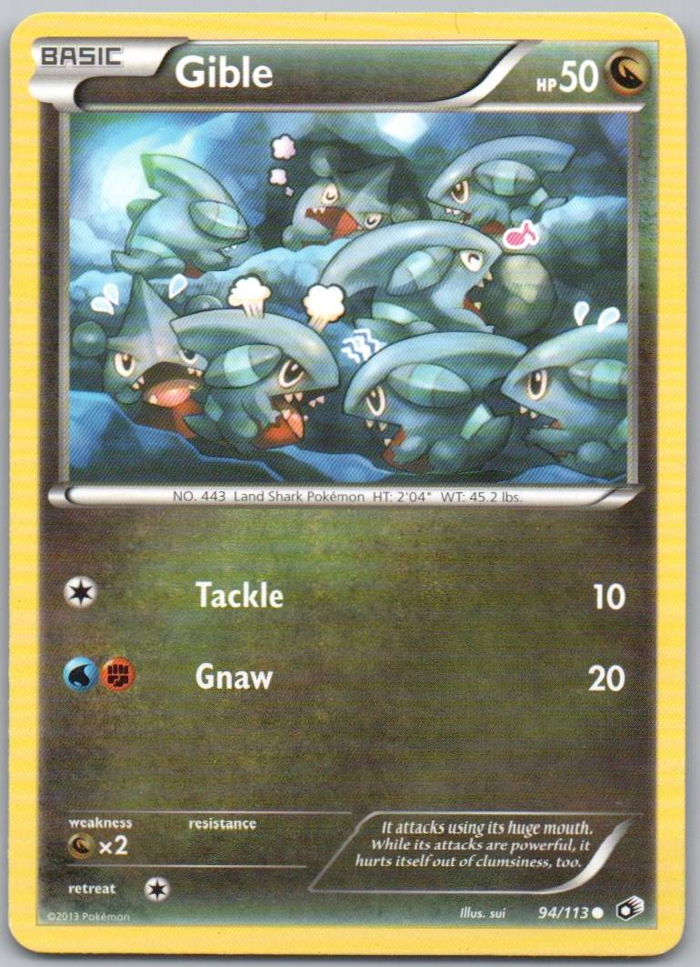 Gible 094 Normal Pokemon Card - Legendary Treasures
