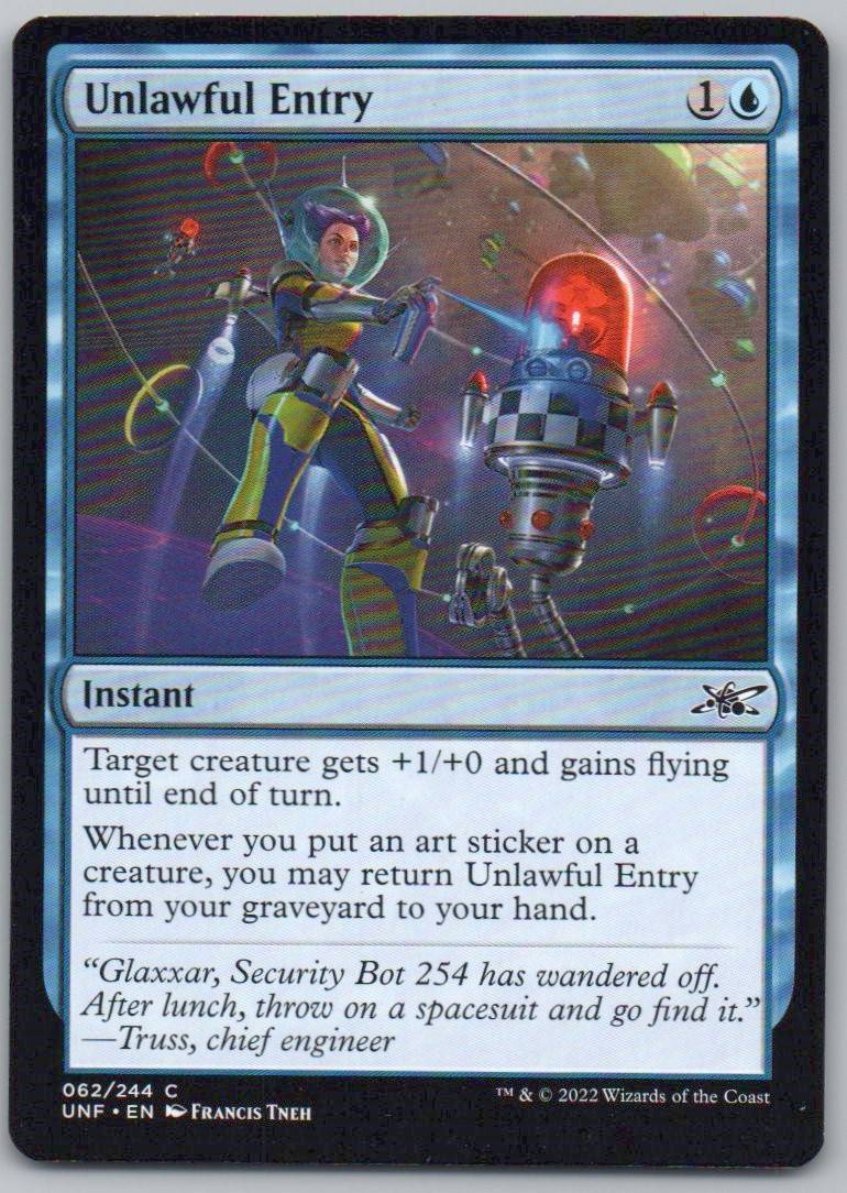 Unlawful Entry 62 Normal Instant Card - Unfinity