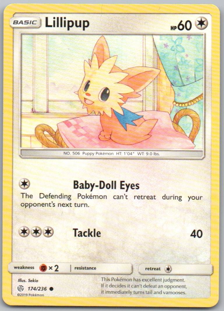 Lillipup 174 Normal Colorless Card - Cosmic Eclipse