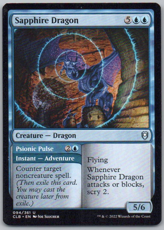Sapphire Dragon 94 Normal Creature Card - Commander Legends: Battle for Baldur's Gate