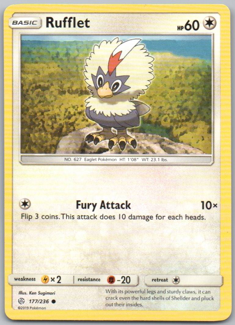 Rufflet 177 Normal Colorless Card - Cosmic Eclipse