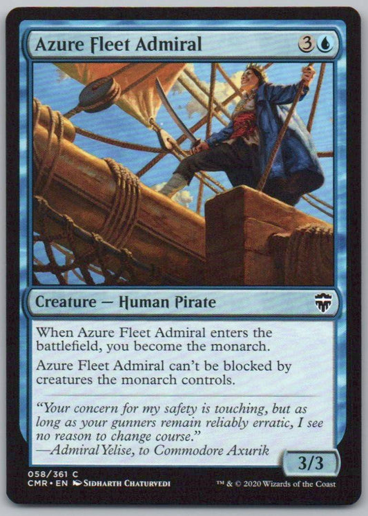 Azure Fleet Admiral 58 Normal Creature Card - Commander Legends