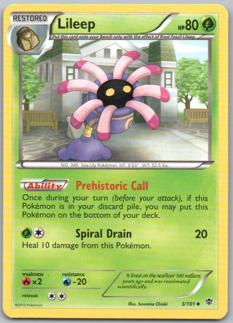 Lileep 003 Normal Grass Card - Plasma Blast