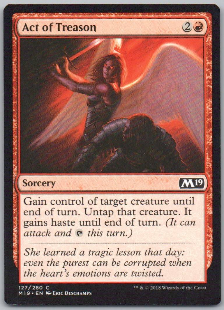 Act of Treason 127 Normal Sorcery Card - Core Set 2019