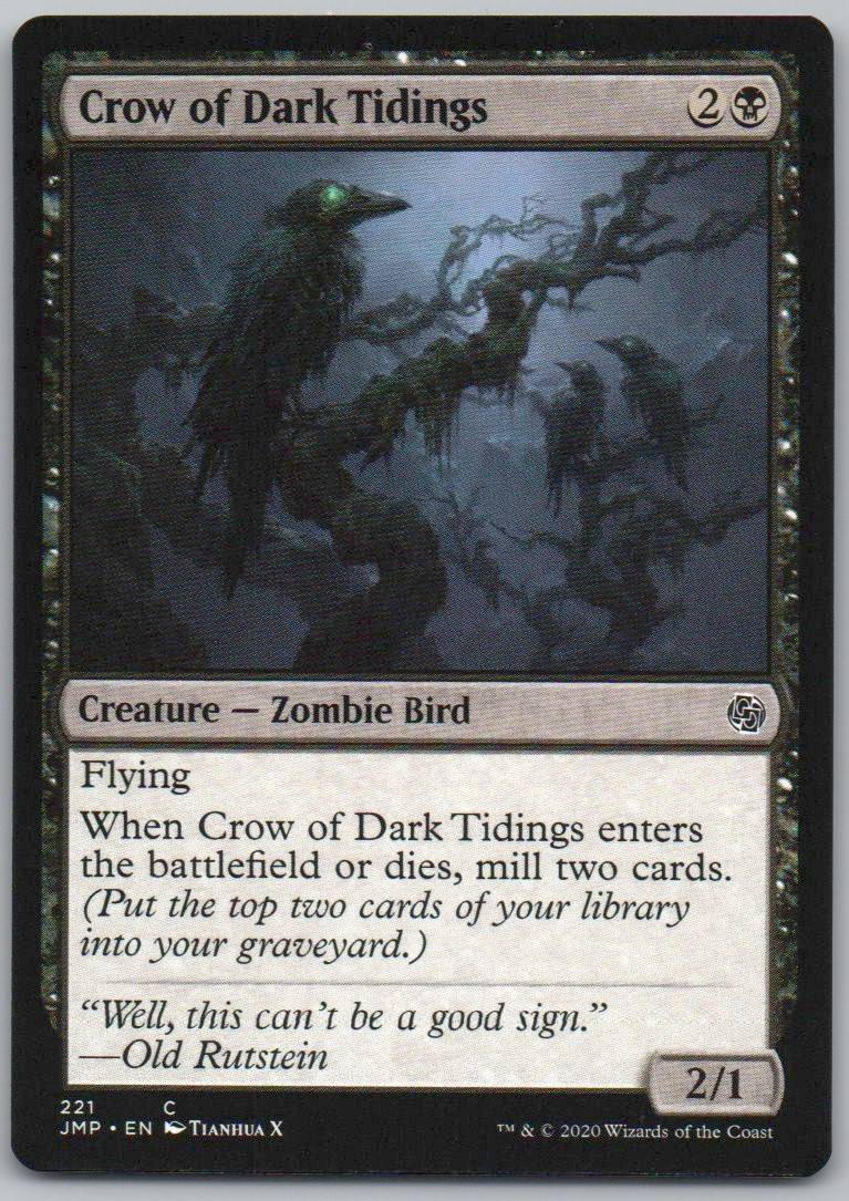 Crow of Dark Tidings 221 0 Creature Card - Jumpstart