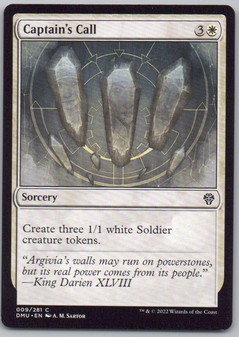 Captain's Call 9 Normal Sorcery Card - Dominaria United