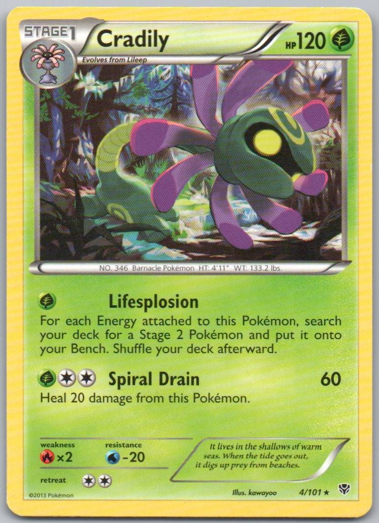 Cradily 004 Normal Grass Card - Plasma Blast