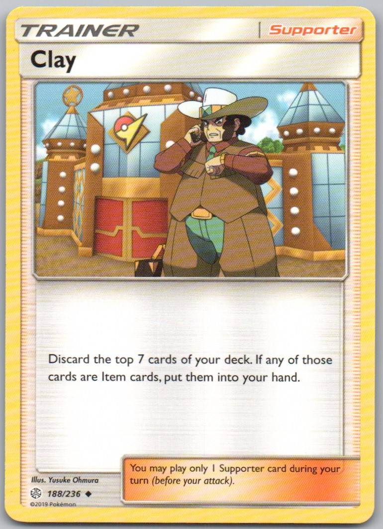 Clay 188 Normal Trainer Card - Cosmic Eclipse