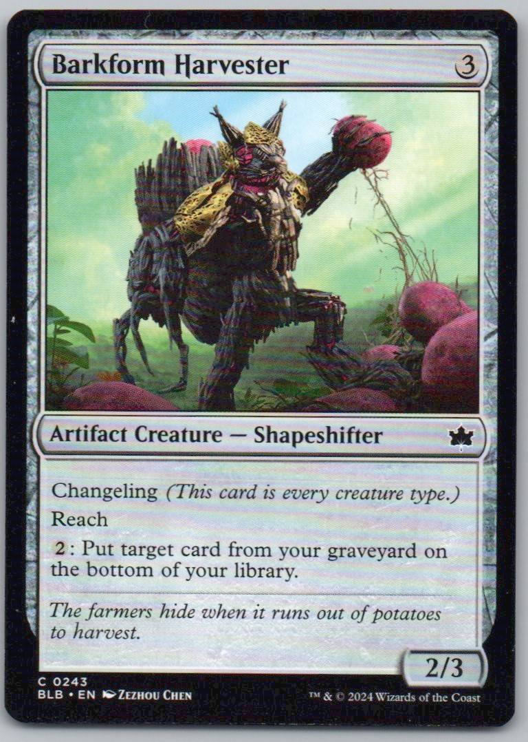 Barkform Harvester 243 Normal Artifact Card - Bloomburrow