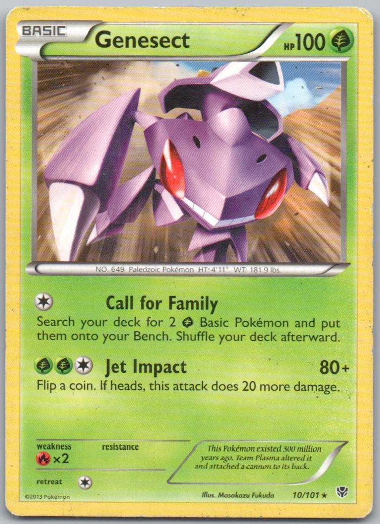 Genesect 010 Normal Grass Card - Plasma Blast