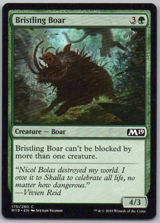 Bristling Boar 170 Normal Creature Card - Core Set 2019
