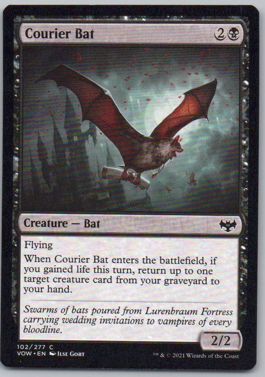 Courier Bat 102 Normal Creature Card - Innistrad: Crimson Vow