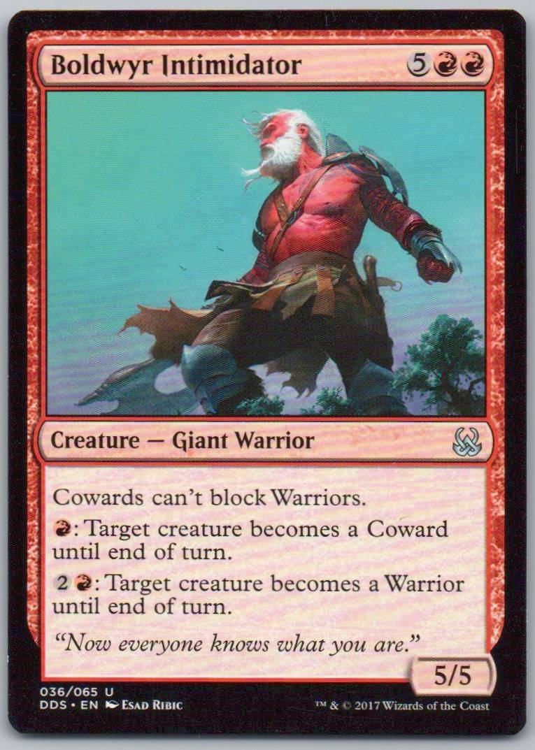 Boldwyr Intimidator 36 Normal Creature Card - Duel Decks: Mind vs. Might