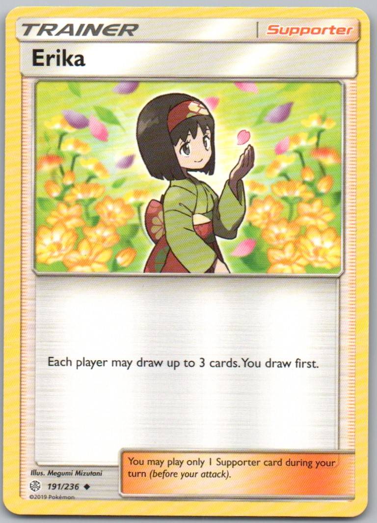 Erika 191 Normal Trainer Card - Cosmic Eclipse