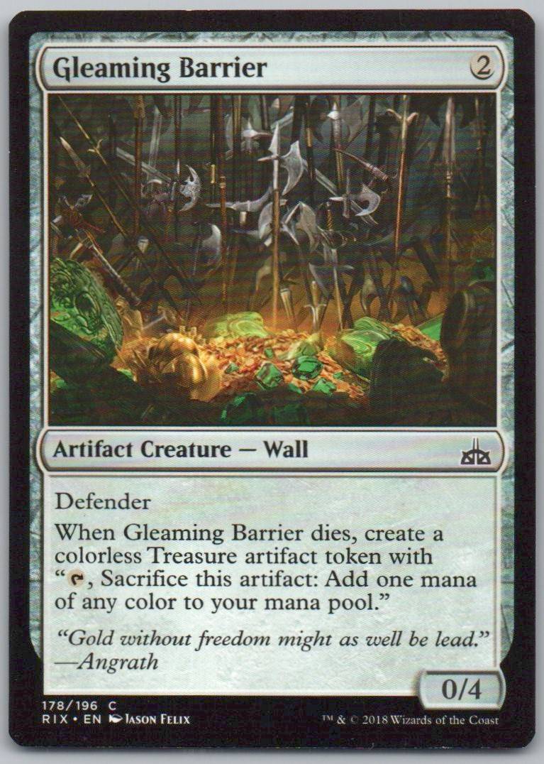 Gleaming Barrier 178 Normal Artifact Card - Rivals of Ixalan