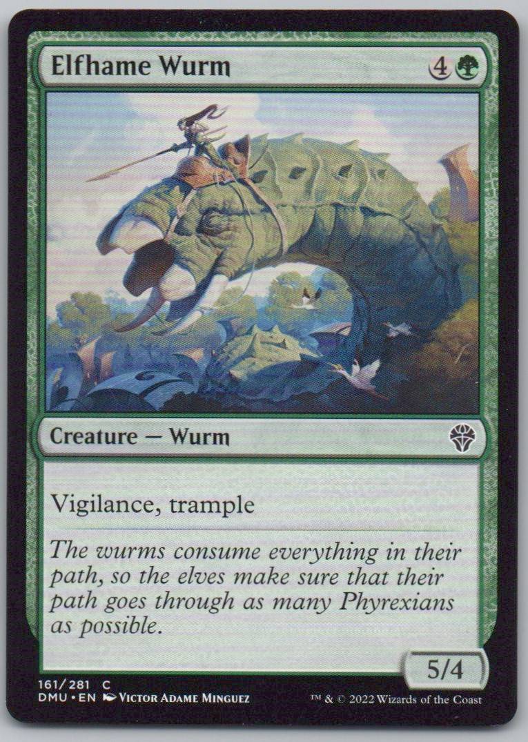 Elfhame Wurm 161 Normal Creature Card - Dominaria United