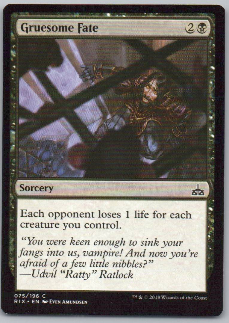 Gruesome Fate 75 Normal Sorcery Card - Rivals of Ixalan