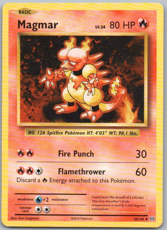 Magmar 020 Normal Fire Card - Evolutions