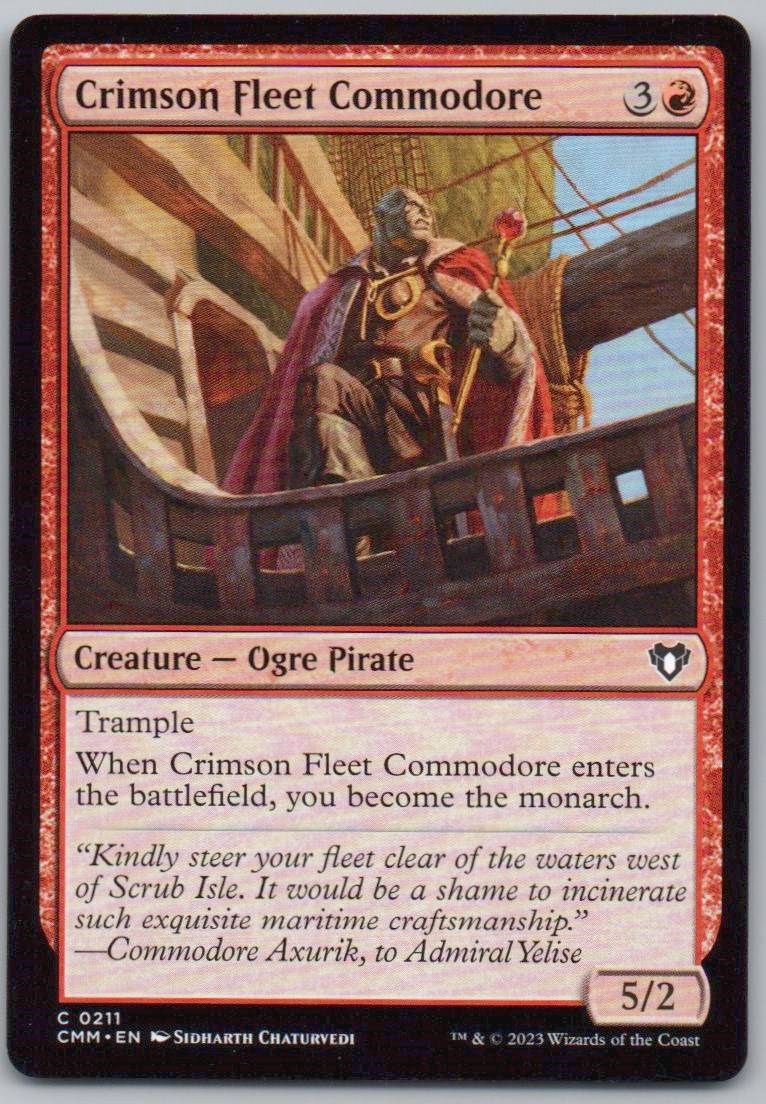 Crimson Fleet Commodore 211 Normal Creature Card - Commander Masters