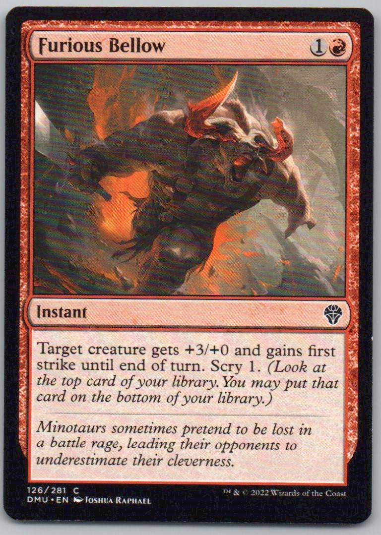 Furious Bellow 126 Normal Instant Card - Dominaria United
