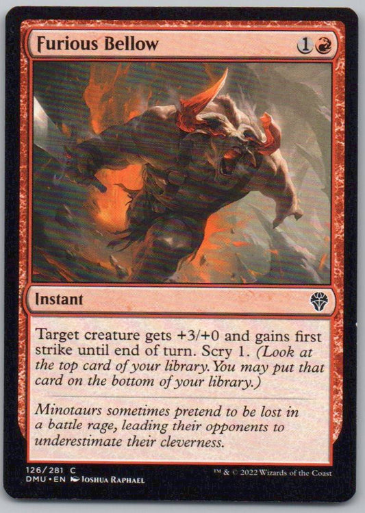 Furious Bellow 126 Normal Instant Card - Dominaria United