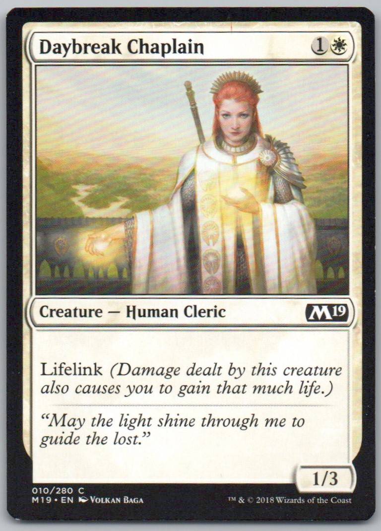 Daybreak Chaplain 10 Normal Creature Card - Core Set 2019