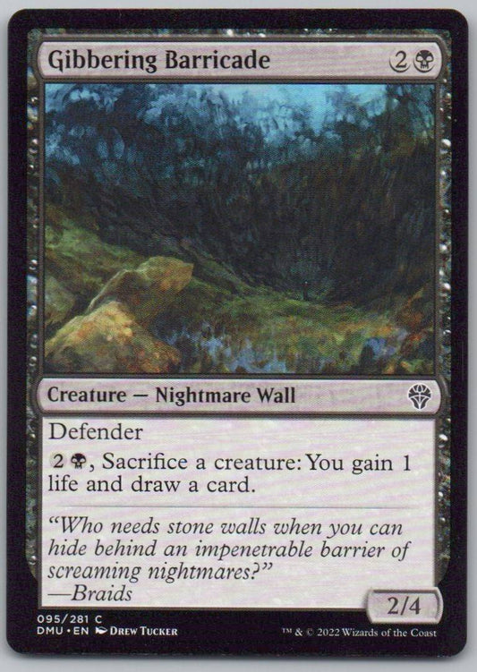 Gibbering Barricade 95 Normal Creature Card - Dominaria United