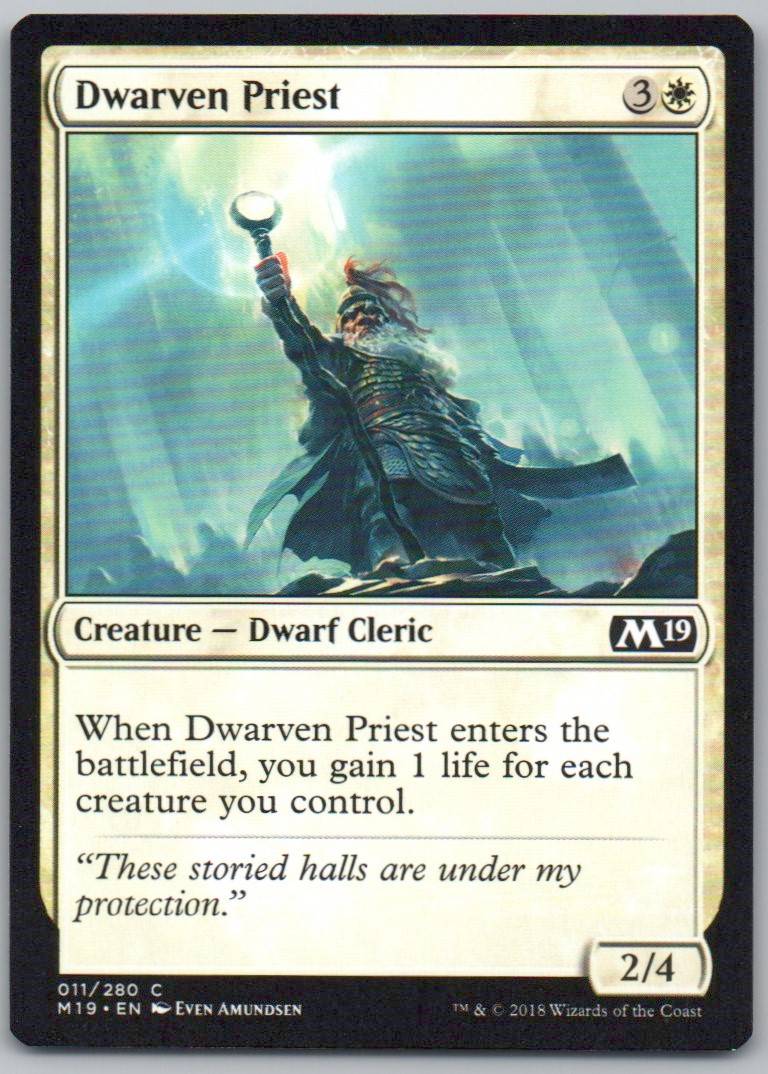 Dwarven Priest 11 Normal Creature Card - Core Set 2019