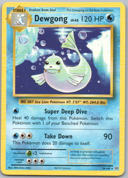 Dewgong 029 Normal Water Card - Evolutions
