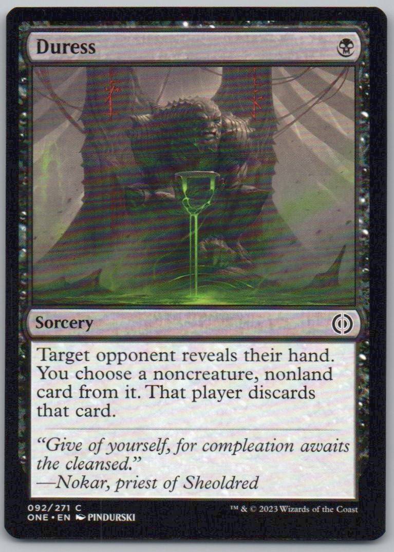 Duress 92 Normal Sorcery Card - Phyrexia: All Will Be One