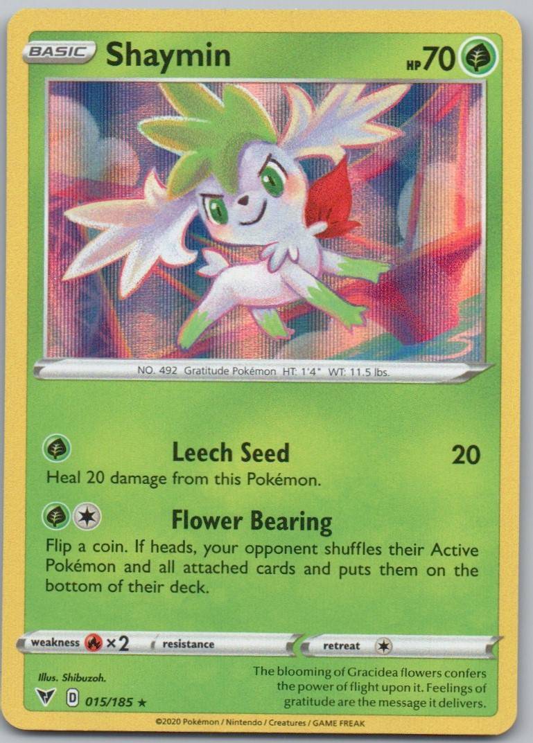Shaymin 015 Holo Grass Card - Vivid Voltage