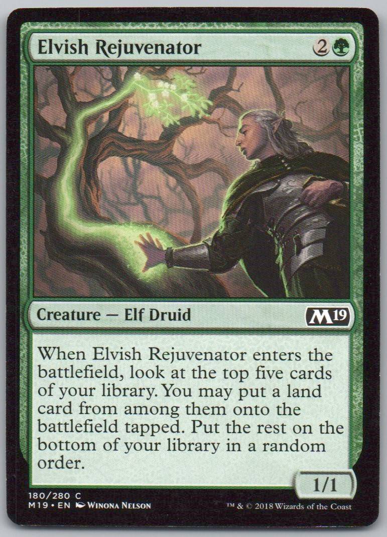 Elvish Rejuvenator 180 Normal Creature Card - Core Set 2019