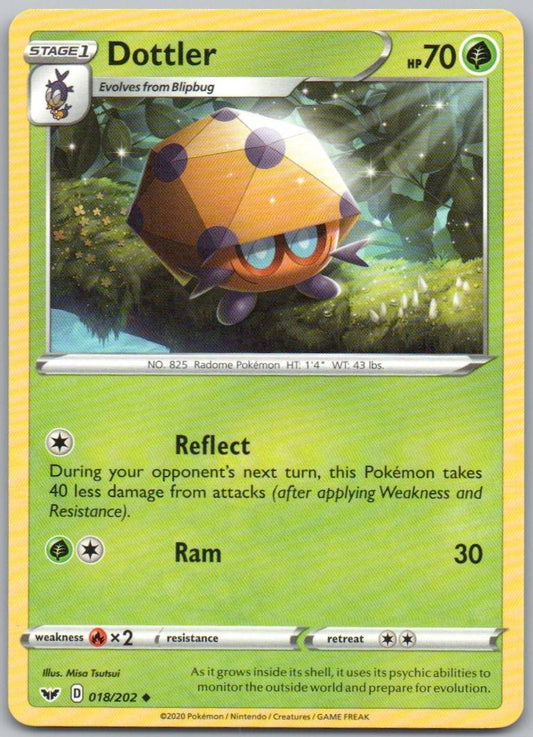 Dottler 018 Normal Grass Card - Sword & Shield