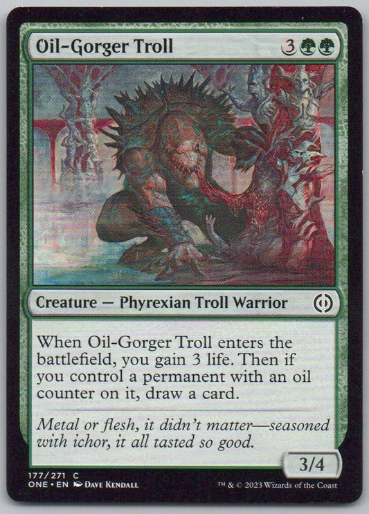 Oil-Gorger Troll 177 Normal Creature Card - Phyrexia: All Will Be One