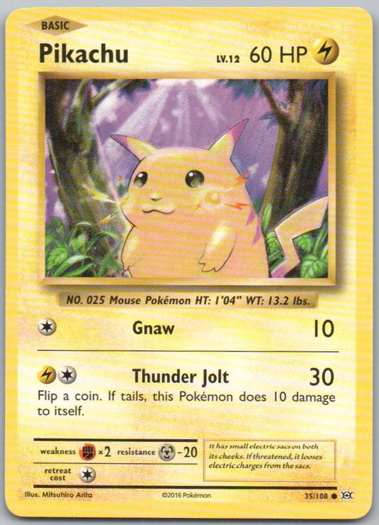 Pikachu 035 Normal Lightning Card - Evolutions