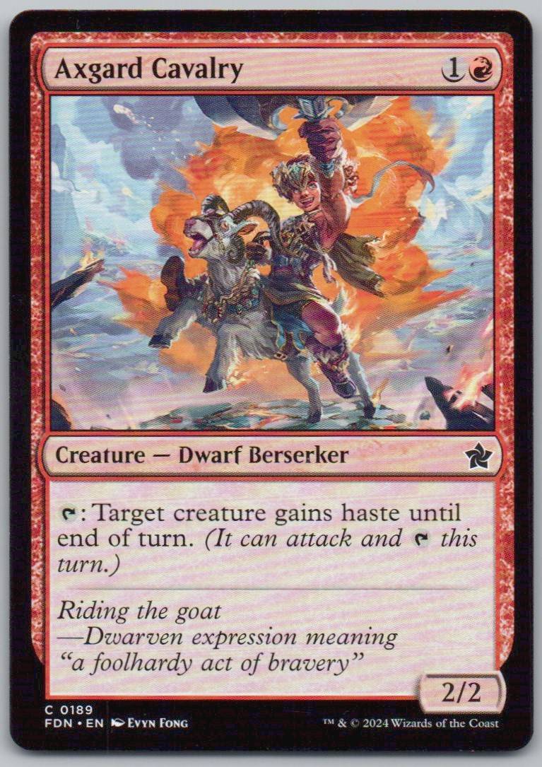 Axgard Cavalry 189 Normal Creature Card - Foundations
