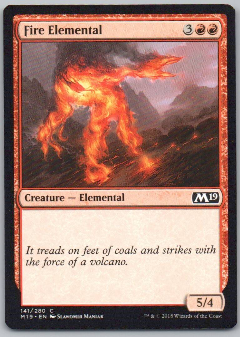 Fire Elemental 141 Normal Creature Card - Core Set 2019