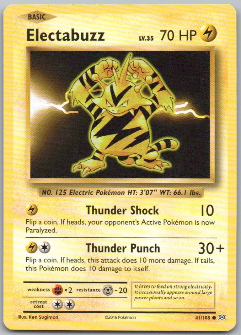 Electabuzz 041 Normal Lightning Card - Evolutions