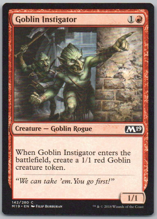 Goblin Instigator 142 Normal Creature Card - Core Set 2019